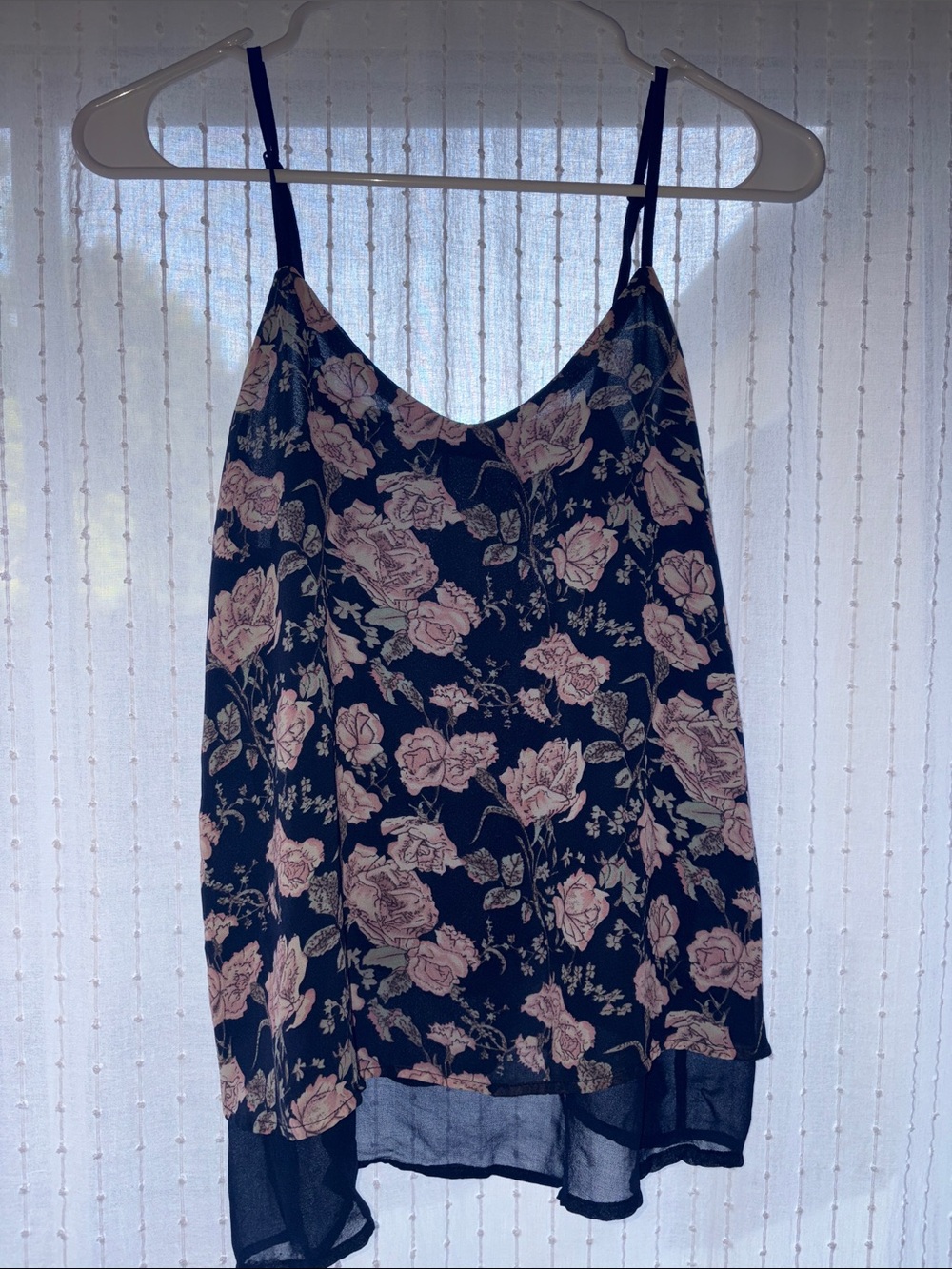 Floral Navy Sleeveless Cami Top
